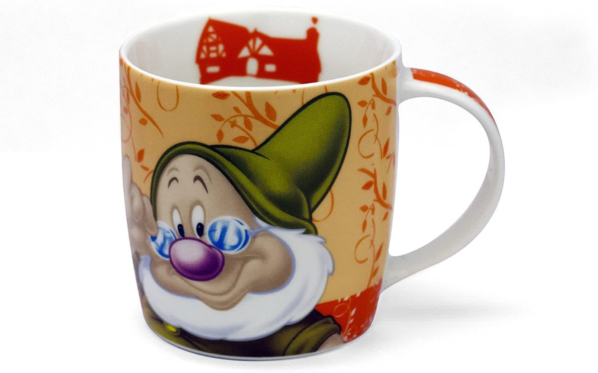 Personality Tazza Colazione, Latte, Cappuccino, Mug Disney Brontolo 400CC  Porcellana Churchill (Dotto) - Casalinda