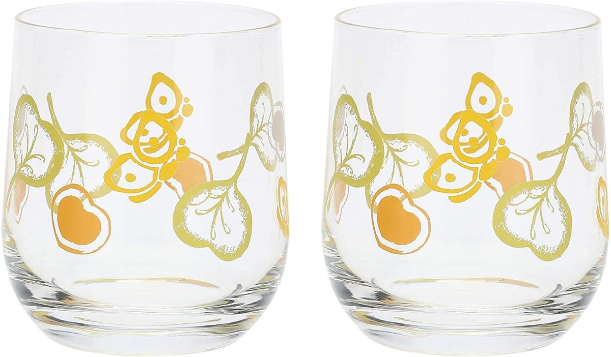 THUN - Set di 2 Bicchieri - Linea Claire - Cucina, Bicchieri e Caraffe -  Vetro Decorato - Ø 7,55 cm, h 8,95 cm; 27,5 cl - Casalinda