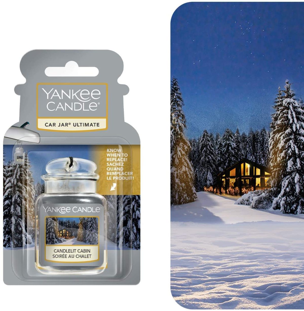 Yankee Candle Car Jar Ultimate profumatore per auto, In baita a lume di  candela, collezione Natale in montagna - Casalinda
