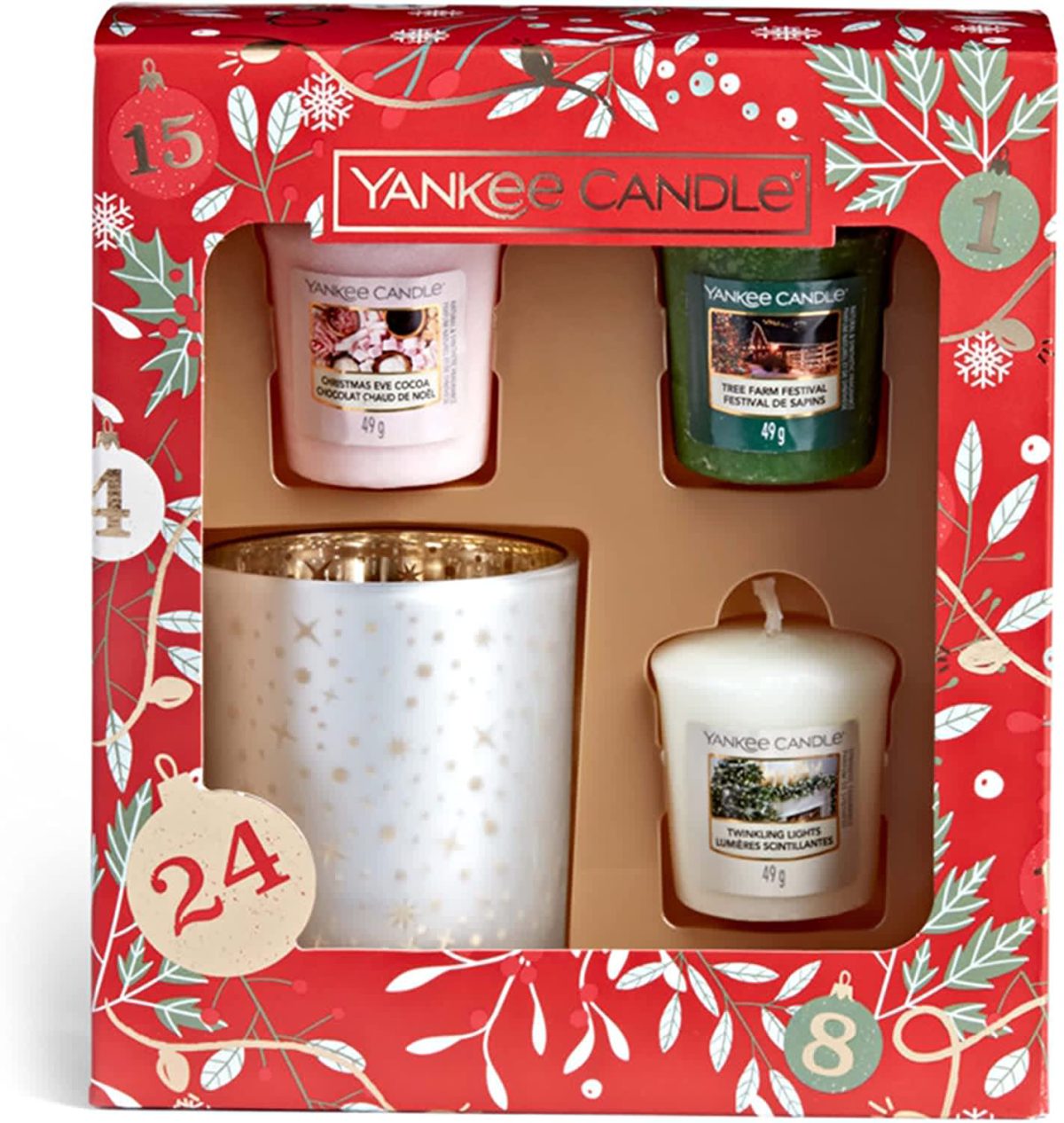Set regalo 3 lumini e 1 candela piccola - Yankee Candle - Kasanova